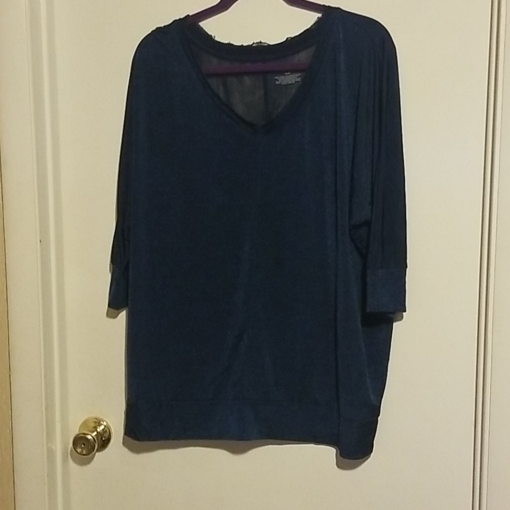 Lane Bryant Sheer Blue Top